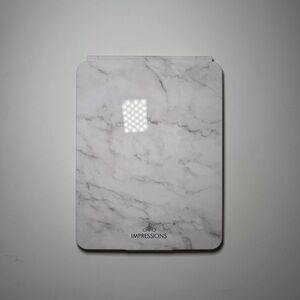 Impressions Vanity Touch Pad Rechargeable LED Makeup Mirror Flip Cover Marble